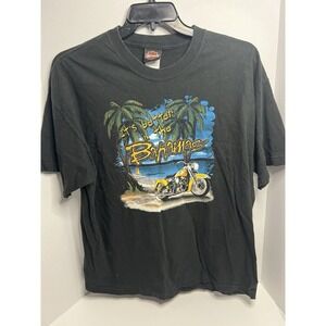 Vintage Harley Davidson Shirt Mens XL Its Better in the Bahamas 2002 Made in USA